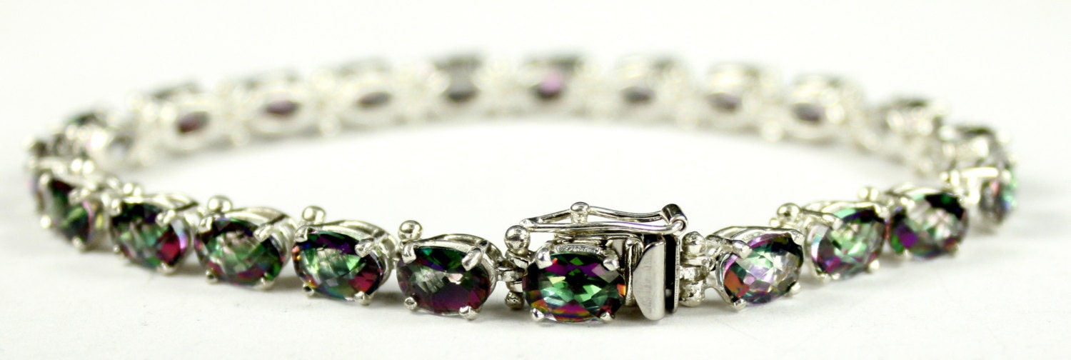 Silvershake 3 Stone Simulated Alexandrite Ring - Color Change, White Gold Plated Sterling Silver Ribbon Weave - View #5