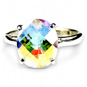 Mercury Mist Topaz, 925 Sterling Silver Ladies Ring, SR055