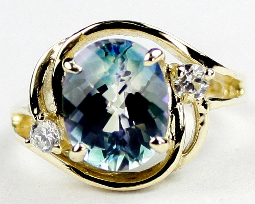 Neptune Garden Topaz 10KY Gold Ring R021 Etsy