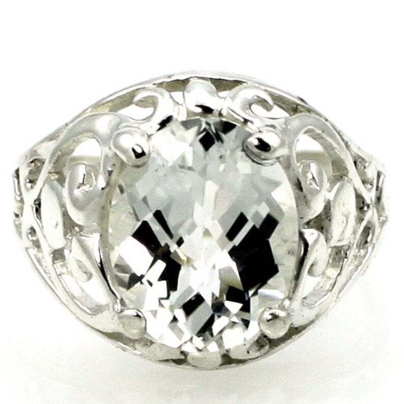 Silver Topaz SR004 Sterling Silver Ring