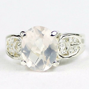 Rose Quartz, 925 Sterling Silver Ladies Ring, SR369