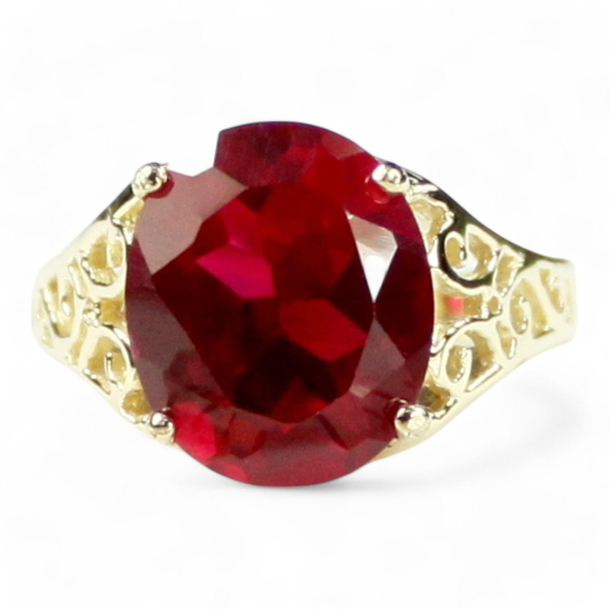 Ruby, 14KY Gold Ring, R057 - Etsy