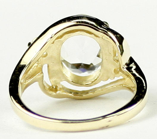 Silver Topaz 14KY Gold Ring R021 | Etsy