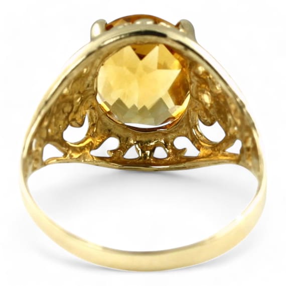 【鑑定済】K14　14金　シトリン　リング　指輪 鑑定済】K14 14金 シトリン リング 指輪