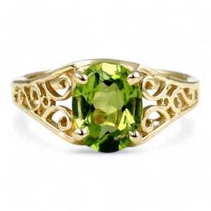 Peridot, 10KY Gold Ring, R005