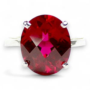 Oval 12x10mm Ruby Ring, 925 Sterling Silver Filigree Band SR055