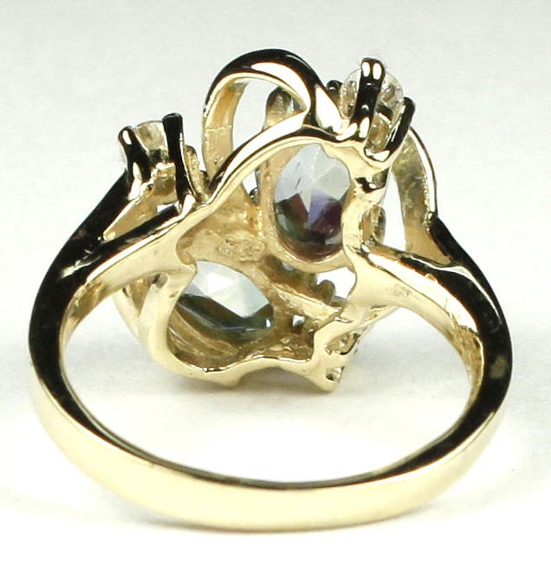 Neptune Garden Topaz, 18KY Gold Ring, R016 image 4