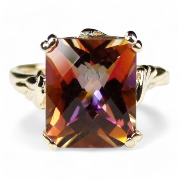 Twilight Fire Topaz, 14KY Gold Ring, R188