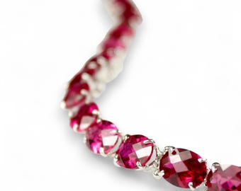 Ruby Sterling Silver Bracelet SB002