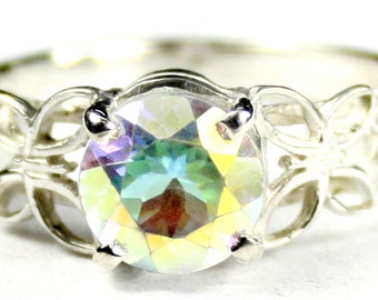 Mercury Mist Topaz, .925 Sterling Silver Butterfly Filigree Ring, SR292