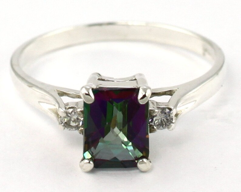 Mystic Fire Topaz 925 Sterling Silver Ring SR171 Etsy