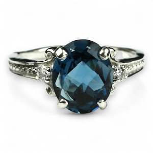 London Blue Topaz, 925 Sterling Silver Ring, SR136