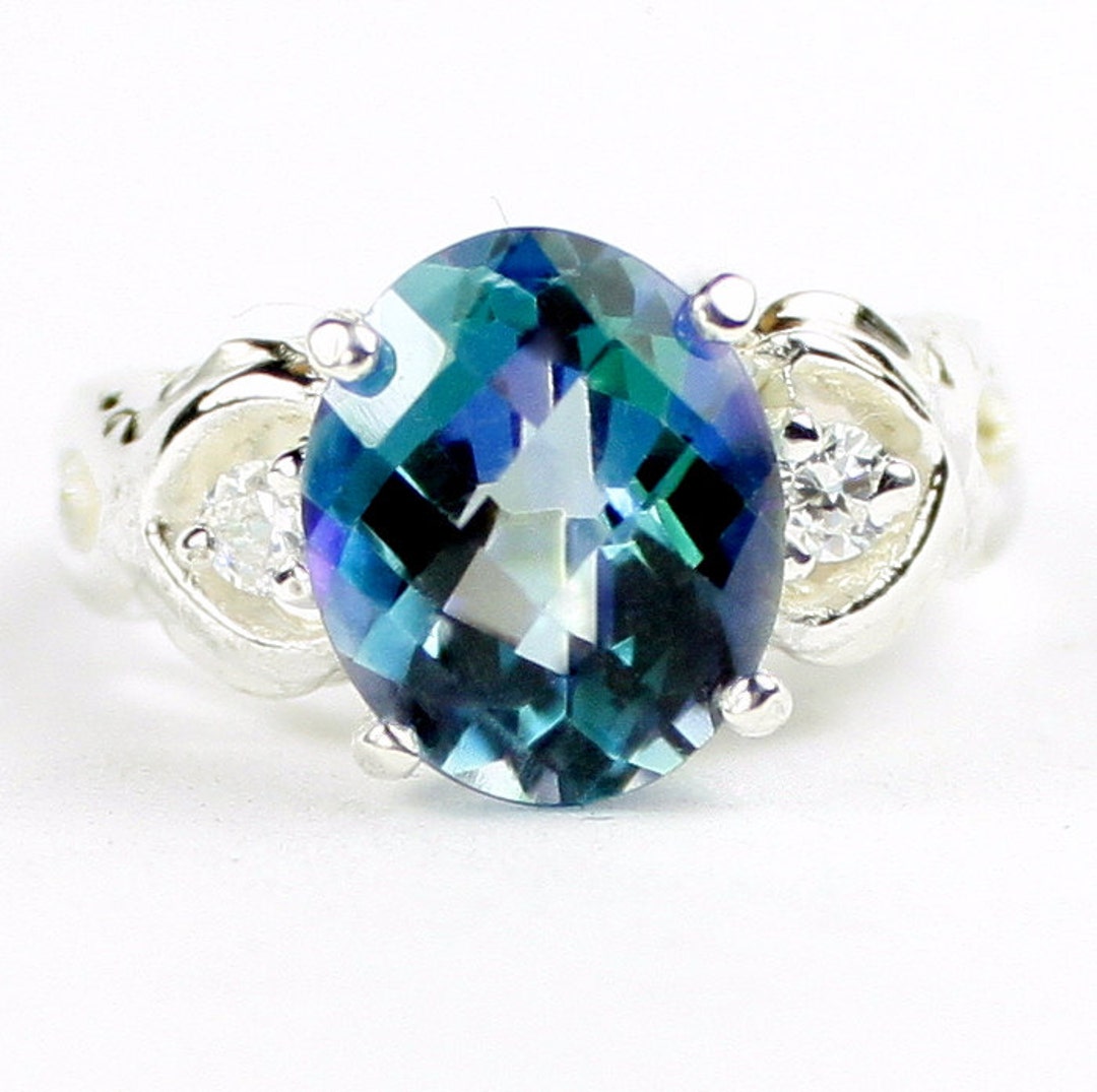 Neptune Garden Topaz, 925 Sterling Silver Ladies Ring, SR243 Etsy
