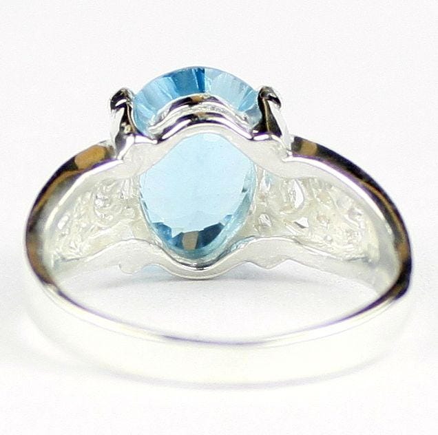 Quantum Cut Swiss Blue Topaz, 925 Sterling Silver Ladies