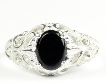 Black Onyx, 925 Sterling Silver Ring, SR113