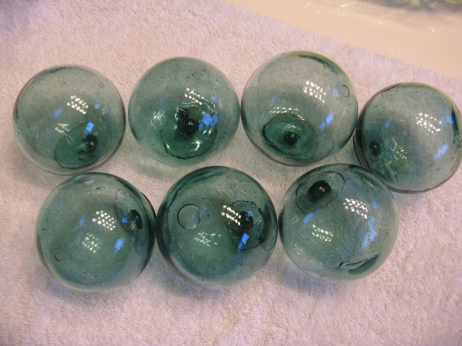 6 Vintage Japanese Glass Floats 33.5 Etsy