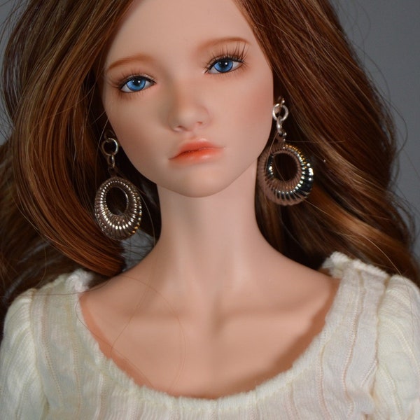 Doll Earrings Silver Ridge Hoop Modern Iplehouse FID 1/4 MSD BJD Ellowyne sd 1/3