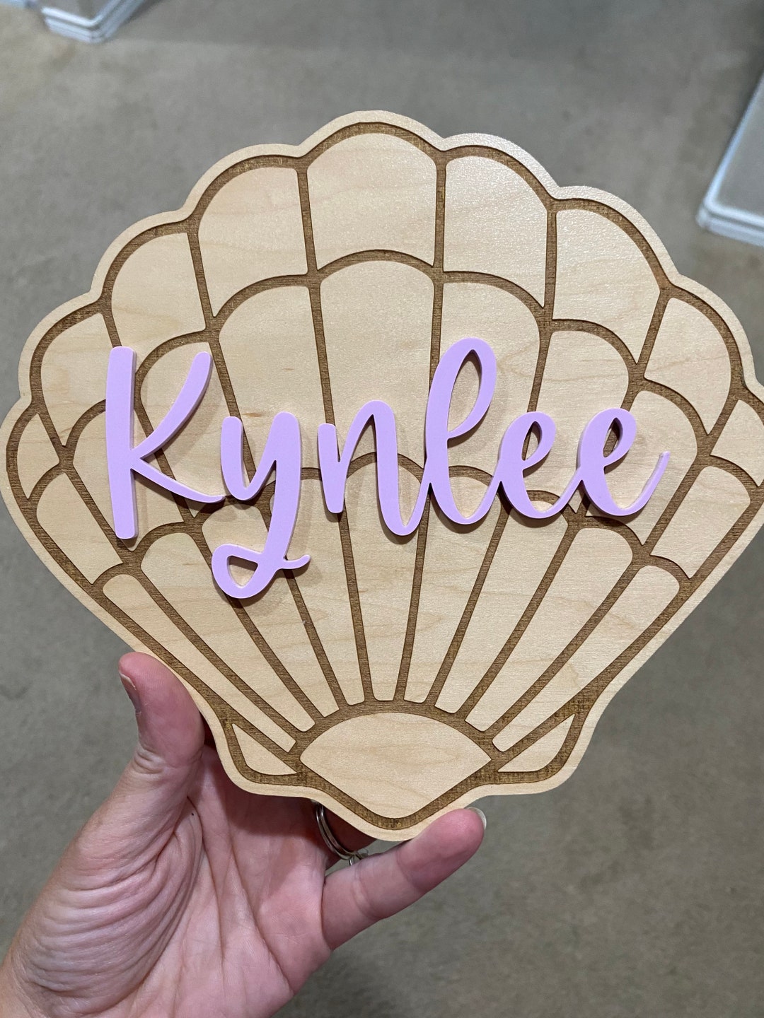 Sea Shell Newborn Name Announcement Sign - Etsy