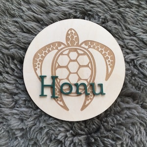 Turtle &quot;Honu&quot; Photo Prop / Nursery Sign