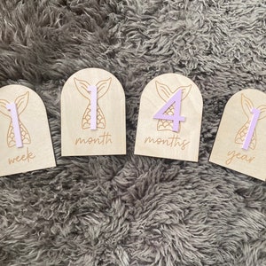 Mermaid Monthly Milestone Markers