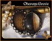 10 settings bronze with 25x18mm cabochons