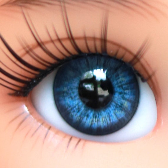 6MM DOLL EYES HAZEL GLASS FLAT OVAL
