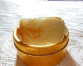 Free Delivery Natural AAA white yellow jadeite jade charm luck handmade luck dragon ring Custom us 11-13