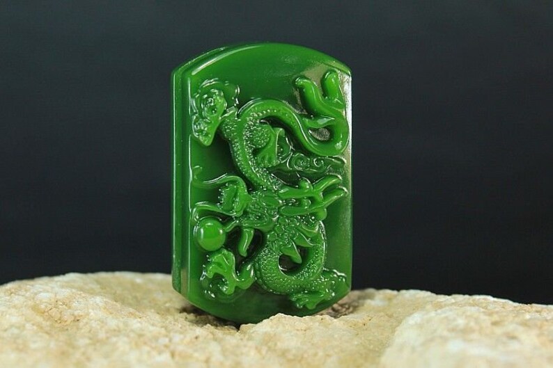 Free Delivery Natural green jadeite jade 3D round money dragon luck Belt buckle