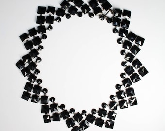 French Jet Victorian NECKLACE - Mourning Jewelry ca 1850