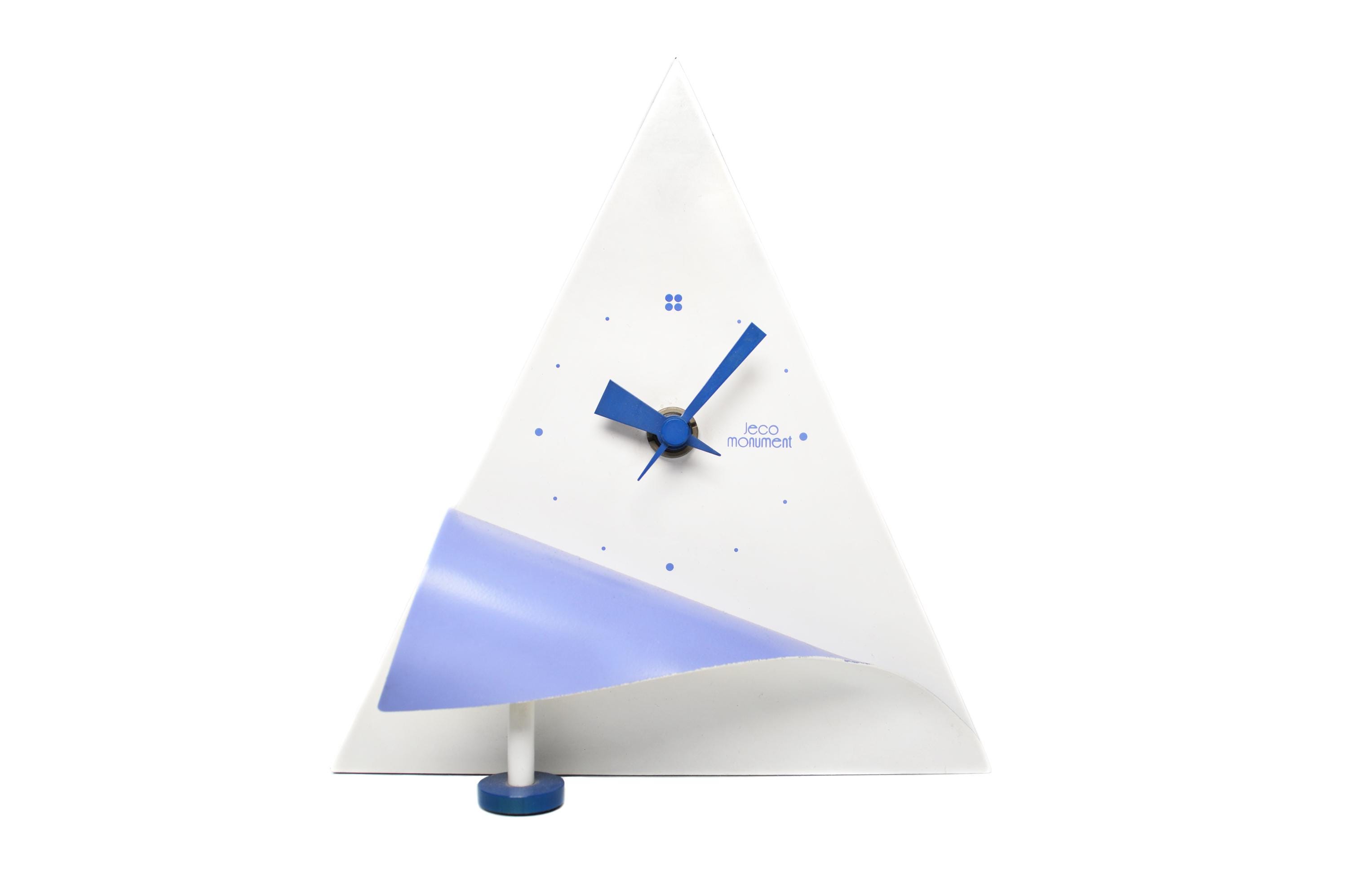 1980's Memphis Style Clock / Jeco Monument, Japan / Vintage Desk or Table Clock