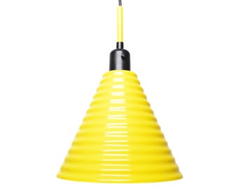 Vintage Ikea Färgstark Ceiling Lamp / Postmodern 1980&#39;s / Bright Yellow