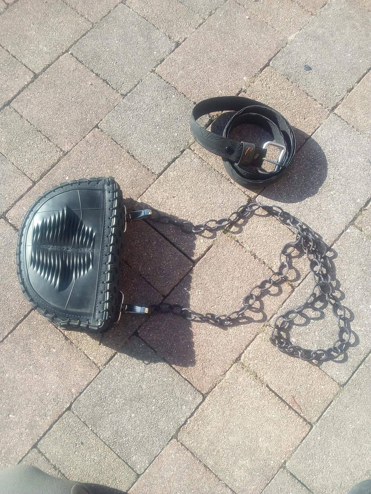 Recycled Inner Tube Bag Handmade Bicycle Tire Bag Vegan Etsy