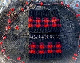 buffalo plaid boot cuffs