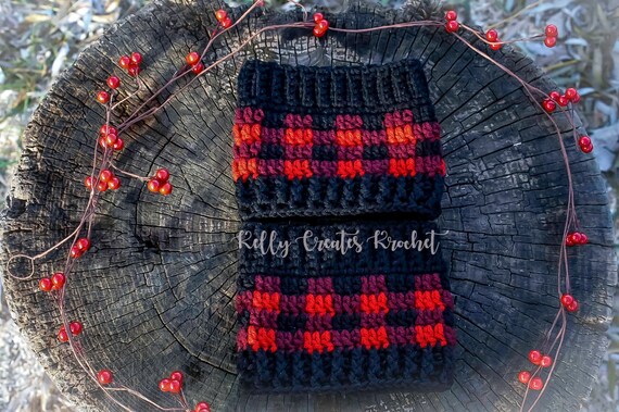 buffalo plaid boot cuffs
