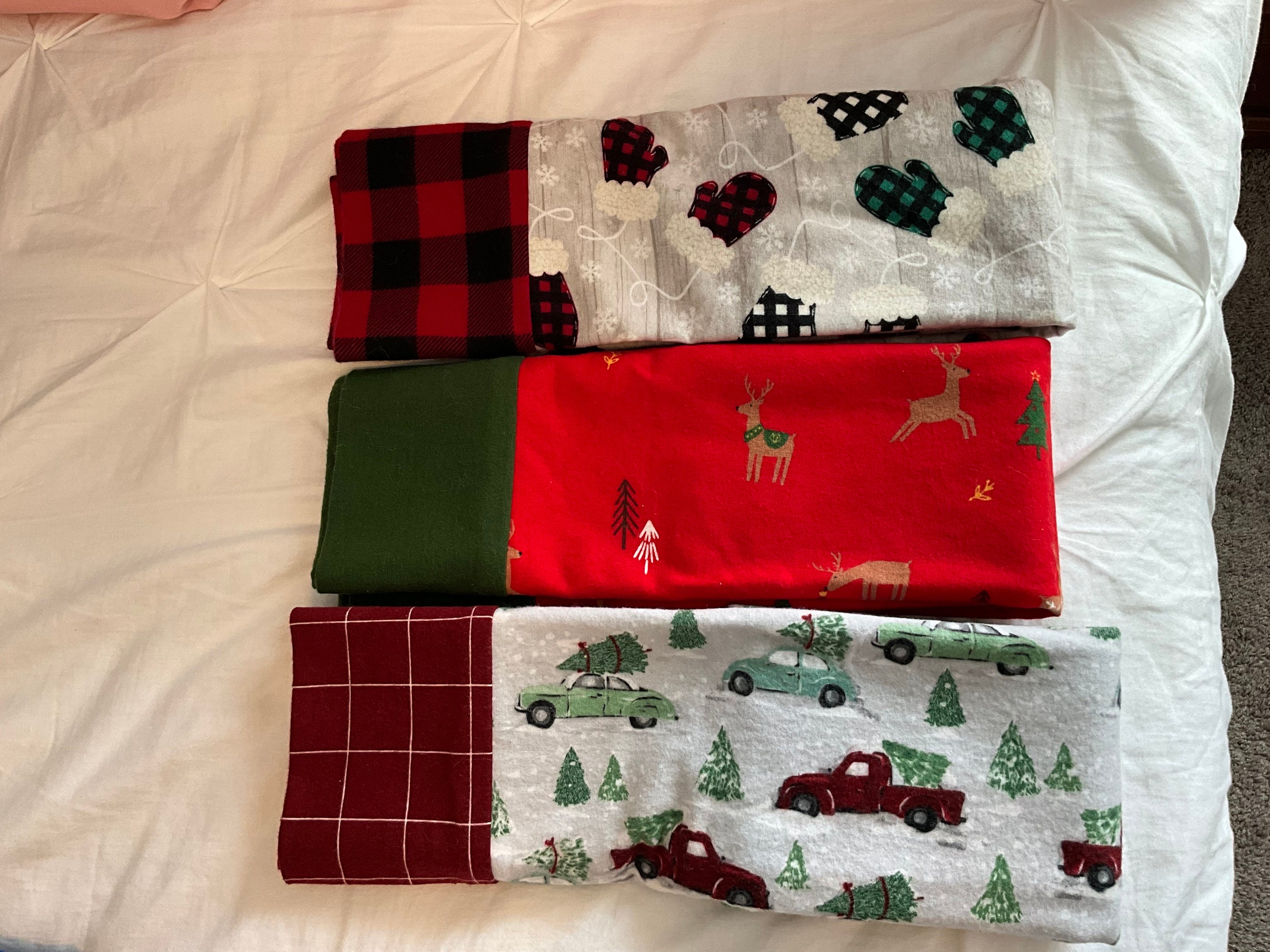Christmas flannel pillowcases online