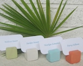 Wood Block Place/Escort Card Holder -  Set of 6