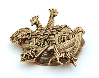 Noah's Ark Pin/Brooch, Vintage Avon, Gold Plating