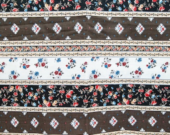Boho Fabric  Multi Colors Wallpaper Stripe, 44” Long, 19” Wide
