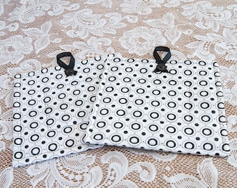 Potholders, Black & White, Set of Two, Handmade