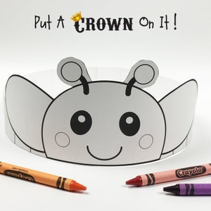 Bee Paper Crown COLOR YOUR OWN - Printable