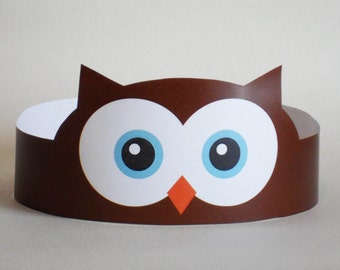 Owl Paper Crown - Printable