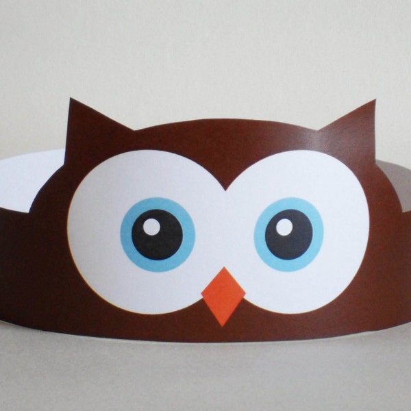 Owl Paper Crown - Printable