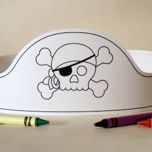 Pirate Paper Crown COLOR YOUR OWN - Printable
