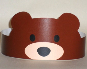 Bear Paper Crown - Printable