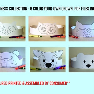 Wilderness Multi-Pack COLOR YOUR OWN Crown Printables image 2