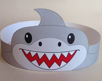 Shark Paper Crown - Printable