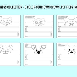 Wilderness Multi-Pack COLOR YOUR OWN Crown Printables image 1