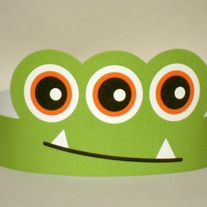 Papieren kroon met 3 ogen monster: afdrukbaar