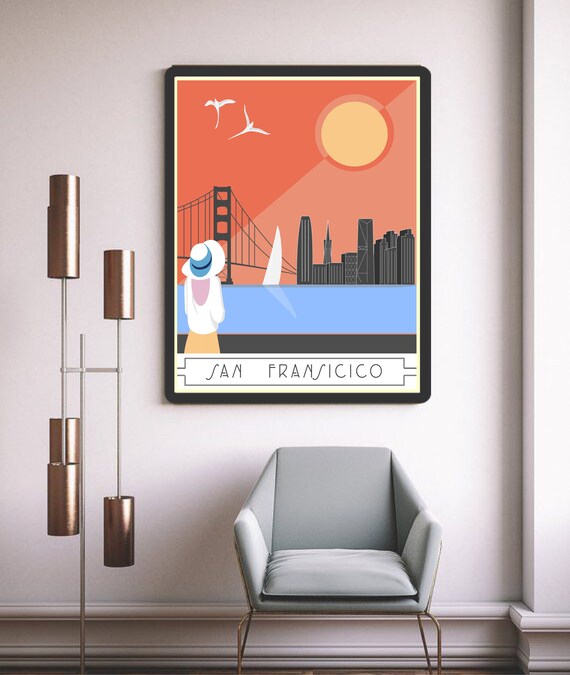 San Francisco Skyline Print | Etsy