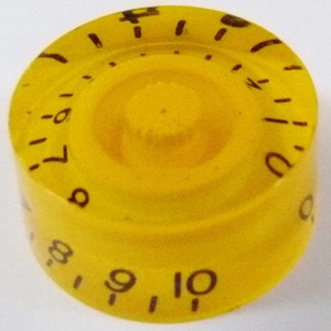 POP-KNOB gibson / epiphone style guitar or bass speed knob in banana yellow